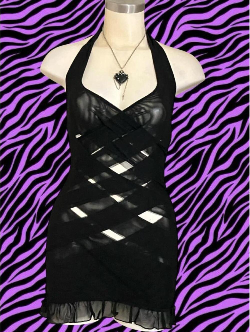 NWOT gorgeous New Pink black mini dress